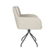 Draaibare Eetkamerstoel Pete Off-white Polyester Beige-Eetkamerstoelen-Creating Home