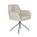 Draaibare Eetkamerstoel Pete Off-white Polyester Beige-Eetkamerstoelen-Creating Home