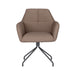 Draaibare Eetkamerstoel Pete Taupe Polyester Taupe-Eetkamerstoelen-Creating Home