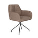 Draaibare Eetkamerstoel Pete Taupe Polyester Taupe-Eetkamerstoelen-Creating Home