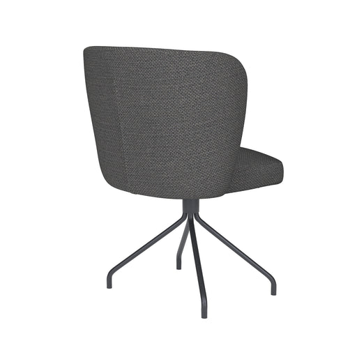 Draaibare Eetkamerstoel Stan Grijs Polyester Grijs 57x53 cm-Eetkamerstoelen-Creating Home