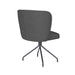 Draaibare Eetkamerstoel Stan Grijs Polyester Grijs 57x53 cm-Eetkamerstoelen-Creating Home