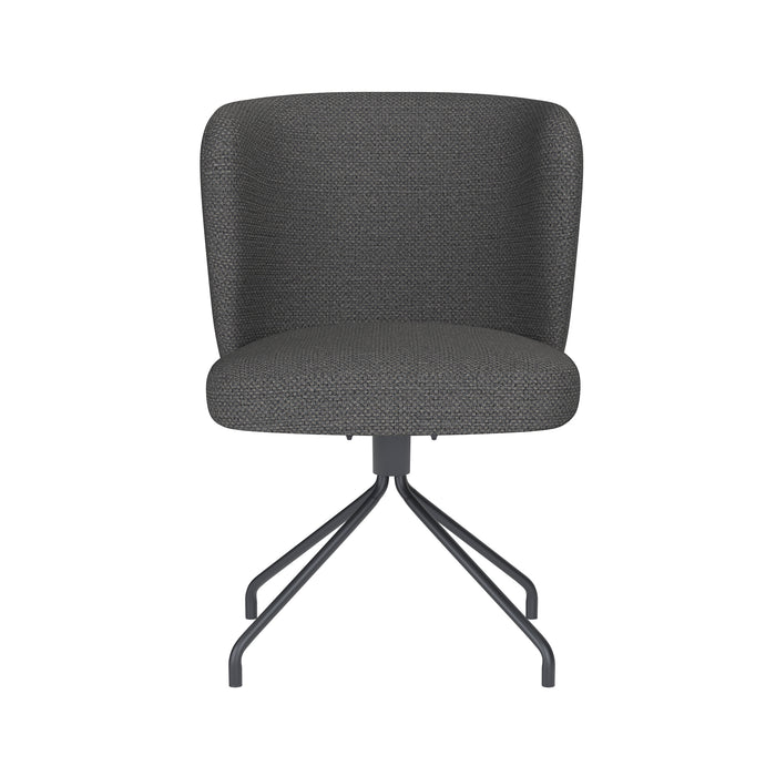 Draaibare Eetkamerstoel Stan Grijs Polyester Grijs 57x53 cm-Eetkamerstoelen-Creating Home