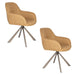 Draaibare Eetkamerstoel Toye Ochre Polyester Geel 68x45