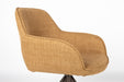 Draaibare Eetkamerstoel Toye Ochre Polyester Geel 68x45 cm-Eetkamerstoelen-Creating Home