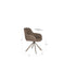 Draaibare Eetkamerstoel Toye Polyester Bruin 68x61 cm-Eetkamerstoelen-Creating Home