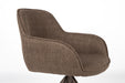 Draaibare Eetkamerstoel Toye Polyester Bruin 68x61 cm-Eetkamerstoelen-Creating Home