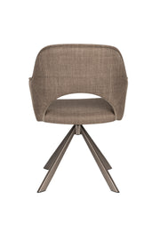 Draaibare Eetkamerstoel Toye Polyester Bruin 68x61 cm-Eetkamerstoelen-Creating Home