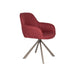 Draaibare Eetkamerstoel Toye Polyester Rood 68x61 cm-Eetkamerstoelen-Creating Home