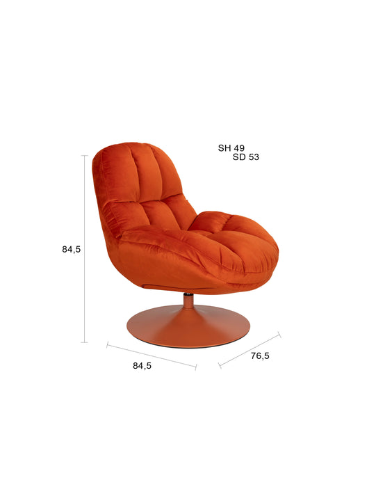 Fauteuil Beefy Lounge Chair Polyester, Metaal Oranje, sfeerbeeld 11
