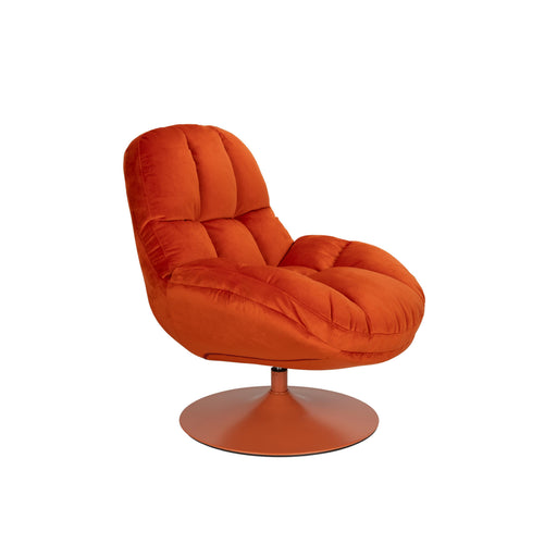 Draaibare Fauteuil Beefy Polyester Oranje 84.5x76.5 cm-Fauteuils-Creating Home