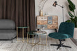 Draaibare Fauteuil Belmond Rib Polyester Groen 71x65 cm-Fauteuils-Creating Home