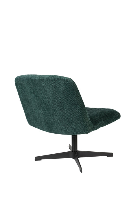 Draaibare Fauteuil Belmond Rib Polyester Groen 71x65 cm-Fauteuils-Creating Home