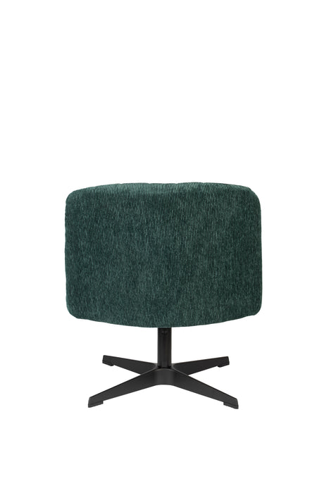 Draaibare Fauteuil Belmond Rib Polyester Groen 71x65 cm-Fauteuils-Creating Home