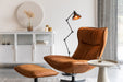 Draaibare Fauteuil John Cognac PU-Leder Bruin Ø93x92 cm-Fauteuils-Creating Home