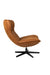 Draaibare Fauteuil John Cognac PU-Leder Bruin Ø93x92 cm-Fauteuils-Creating Home