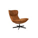 Draaibare Fauteuil John Cognac PU-Leder Bruin Ø93x92 cm-Fauteuils-Creating Home