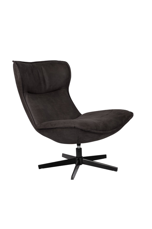 Draaibare Fauteuil John PU-Leder Donkergrijs 92x81 cm-Fauteuils-Creating Home