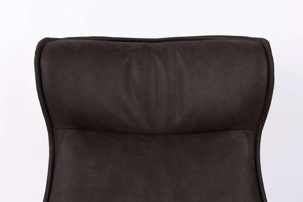 Draaibare Fauteuil John PU-Leder Donkergrijs 92x81 cm-Fauteuils-Creating Home