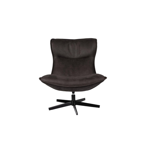 Draaibare Fauteuil John PU-Leder Donkergrijs 92x81 cm-Fauteuils-Creating Home