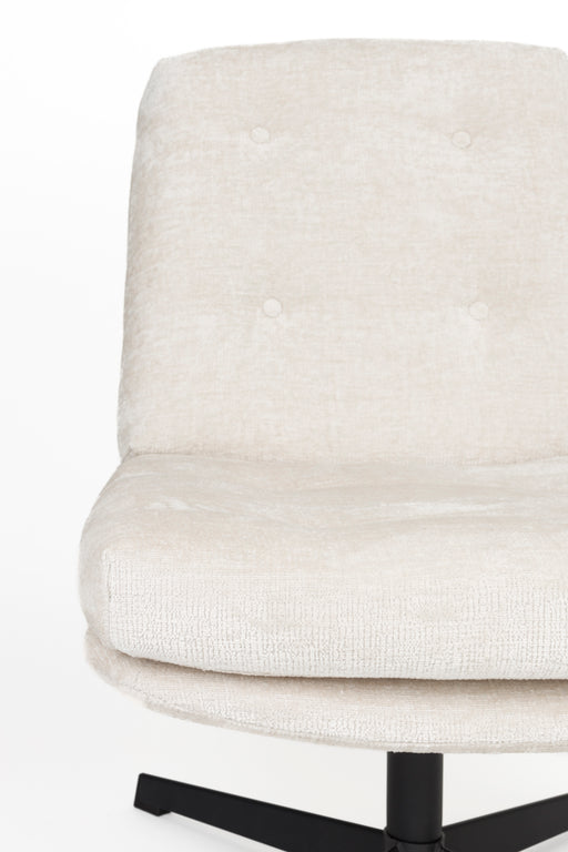 Draaibare Fauteuil Kai Off Polyester Wit 75.5x72 cm-Fauteuils-Creating Home