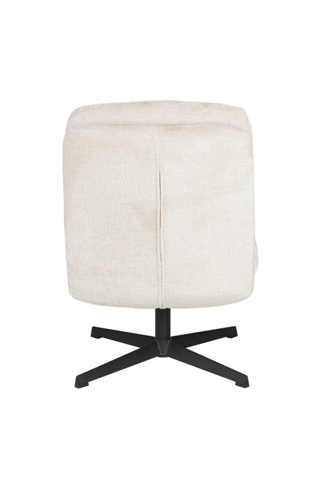 Draaibare Fauteuil Kai Off Polyester Wit 75.5x72 cm-Fauteuils-Creating Home