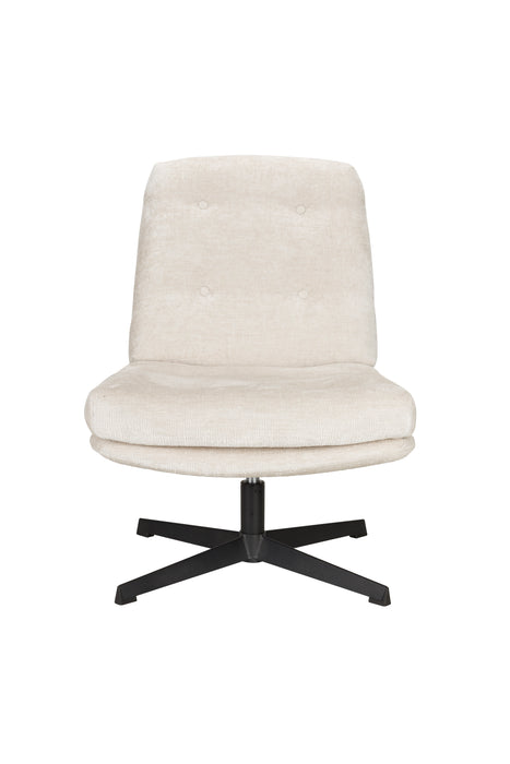Draaibare Fauteuil Kai Off Polyester Wit 75.5x72 cm-Fauteuils-Creating Home