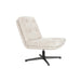 Draaibare Fauteuil Kai Off Polyester Wit 75.5x72 cm-Fauteuils-Creating Home