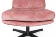 Draaibare Fauteuil Kai Polyester Roze 75.5x72 cm-Fauteuils-Creating Home