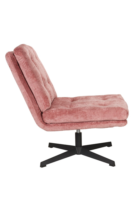 Draaibare Fauteuil Kai Polyester Roze 75.5x72 cm-Fauteuils-Creating Home