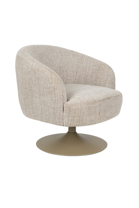 Draaibare Fauteuil Renate Polyester Bruin 75x75 cm-Fauteuils-Creating Home