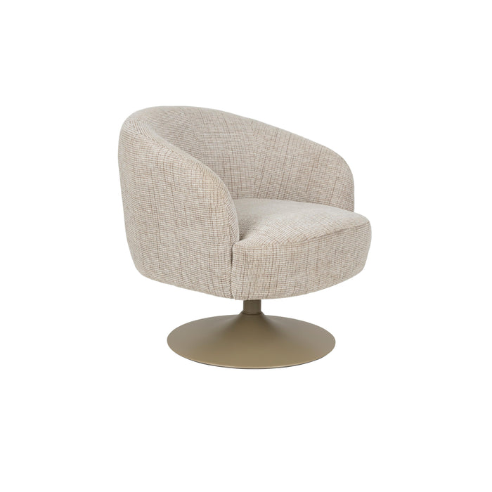 Draaibare Fauteuil Renate Polyester Bruin 75x75 cm-Fauteuils-Creating Home
