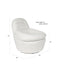 Draaibare Fauteuil Velvoro Polyester Off white 84x80 cm-Fauteuils-Creating Home