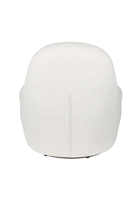 Draaibare Fauteuil Velvoro Polyester Off white 84x80 cm-Fauteuils-Creating Home