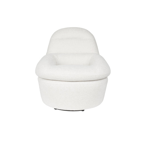Draaibare Fauteuil Velvoro Polyester Off white 84x80 cm-Fauteuils-Creating Home