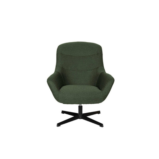 Draaibare Fauteuil Yuki Hout,Polyester Groen 84.5x73 cm-Fauteuils-Creating Home