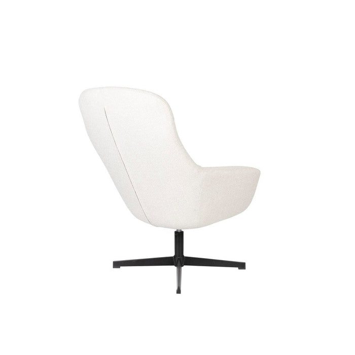 Draaibare Fauteuil Yuki Off Polyester Wit 84.5x73 cm-Fauteuils-Creating Home