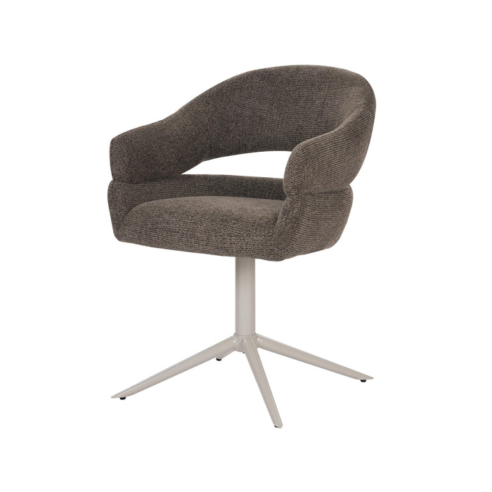 Draaibare eetkamerstoel Lily Bruin-Eetkamerstoelen-Creating Home