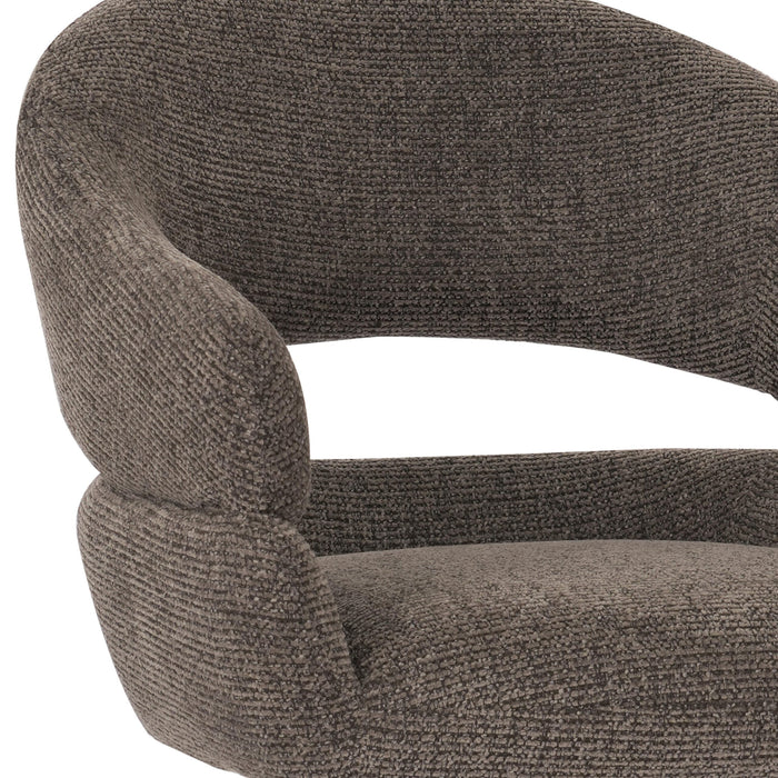 Draaibare eetkamerstoel Lily Bruin-Eetkamerstoelen-Creating Home
