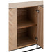 Dressoir 4-deurs Zigzag Hout/Metaal Naturel/Zwart 40x180x87 cm-Dressoirs-J-Line