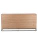nan Dressoir 4-deurs Zigzag Hout/Metaal Naturel/Zwart-Dressoirs-J-Line