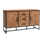 Dressoir Accent Teakhout Naturel hout 145x45x85 cm-Dressoirs-Livingfurn