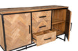 Dressoir Accent Teakhout Naturel hout 145x45x85 cm-Livingfurn