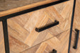Dressoir Accent Teakhout Naturel hout 145x45x85 cm-Livingfurn