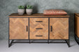Dressoir Accent Teakhout Naturel hout 145x45x85 cm-Livingfurn