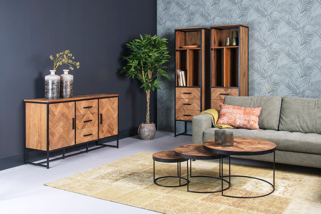 Dressoir Accent Teakhout Naturel hout 145x45x85 cm-Livingfurn