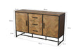 Dressoir Accent Teakhout Naturel hout 145x45x85 cm-Livingfurn