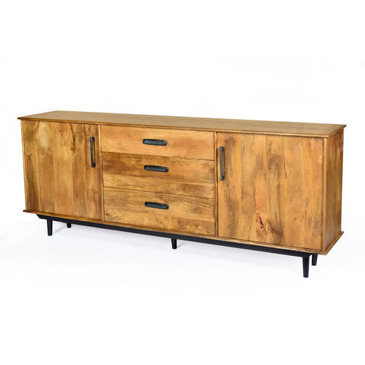 Dressoir Ayleen Mangohout Naturel hout 200x45 cm-Dressoirs-Livingfurn
