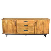 Dressoir Ayleen Mangohout Naturel hout 200x45x80 cm-Dressoirs-Livingfurn
