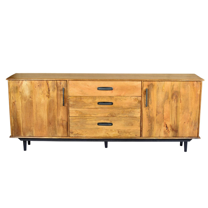 Dressoir Ayleen Mangohout Naturel hout 200x45x80 cm-Dressoirs-Livingfurn